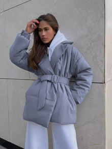Dulcian - Pufferjacke - Mit Gürtel – Hellgrau