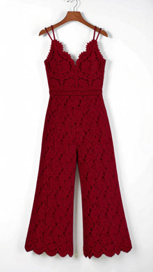 Eleonora - Boho Jumpsuit - Verstellbare Träger – Rot
