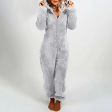 Eudora - Flauschiger Winter-Jumpsuit – Grau