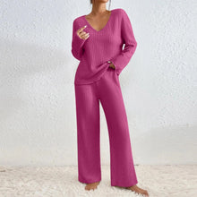 Evangeline - 2-Teiliges Lounge-Set - Rippmuster – Rosa