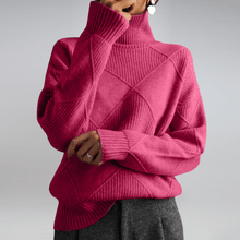 Everly - Strick-Rollkragenpullover – Rosa