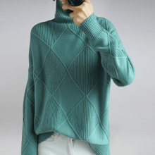 Everly - Strick-Rollkragenpullover – Türkis