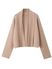 Fayette - Strickjacke mit Schalkragen - Herbst-Outerwear – Khaki