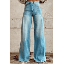 Gemma - Weite Jeans - High-Waist – Blau