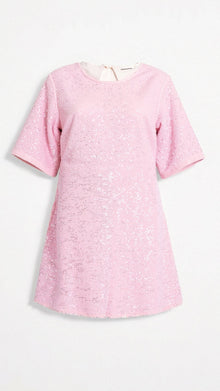 Guinevere - Paillettiertes Minikleid – Rosa