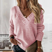 Jacinth - Strickpullover - V-Ausschnitt – Rosa
