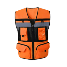 Jethro - Reflektierende Weste - Multi-Taschen-Stil – Orange
