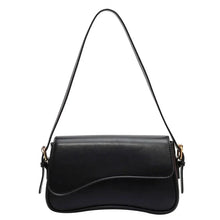 Juneesa - Flap Umhängetasche - Vintage Leder Mode – Schwarz