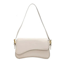 Juneesa - Flap Umhängetasche - Vintage Leder Mode – Weiß