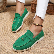Kendy - Loafer aus Segeltuch - Knoten und Charme Detail – Grün