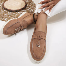 Kendy - Loafer aus Segeltuch - Knoten und Charme Detail – Braun