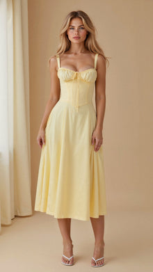 Kiana | Taillenkleid – Hellgelb