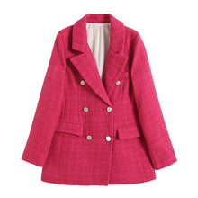 Krizzy - Tweed-Blazer - Zweireihiger Stil – Rosa