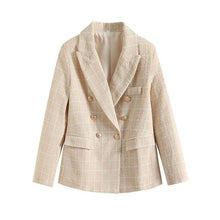 Krizzy - Tweed-Blazer - Zweireihiger Stil – Beige
