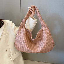 Jewel - Elegante Genähte Schultertasche, Alltag – Hellrosa