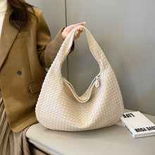 Jewel - Elegante Genähte Schultertasche, Alltag – Beige