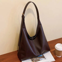 Leyna - Leder-Tote-Tasche - Großes Fassungsvermögen – Kaffee