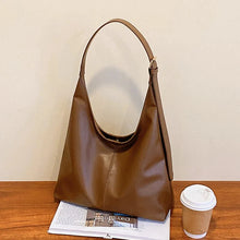 Leyna - Leder-Tote-Tasche - Großes Fassungsvermögen – Braun