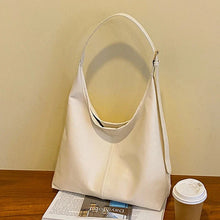 Leyna - Leder-Tote-Tasche - Großes Fassungsvermögen – Weiß