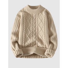 Lonnie - Strickpullover - Zopfmuster – Khaki