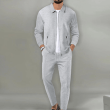 Zaren - Strukturiertes Jacken- und Hosen-Set – Grau
