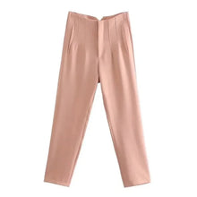 Maryanne - Formelle Cropped-Hose - Hochtaillierter Stil – Orange-Rosa