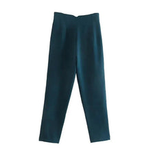 Maryanne - Formelle Cropped-Hose - Hochtaillierter Stil – Dunkelblau