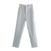 Maryanne - Formelle Cropped-Hose - Hochtaillierter Stil – Hellblau