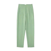 Maryanne - Formelle Cropped-Hose - Hochtaillierter Stil – Minze