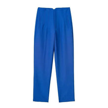 Maryanne - Formelle Cropped-Hose - Hochtaillierter Stil – Leuchtendes Blau