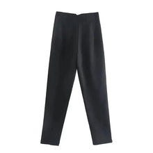 Maryanne - Formelle Cropped-Hose - Hochtaillierter Stil – Schwarz