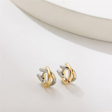 Micara - Crossover Hoops - Ohrringe – Gold Silber