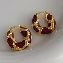Micara - Golden Mosaic - Ohrringe – Rot