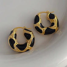 Micara - Golden Mosaic - Ohrringe – Schwarz