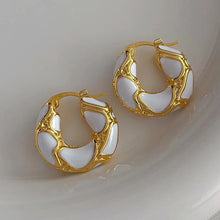 Micara - Golden Mosaic - Ohrringe – Weiß