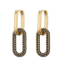 Micara - Sparkle Loops - Ohrringe – Schwarz
