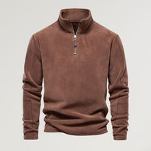 Oskar - Fleecepullover mit Rollkragen – Braun