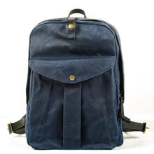 Phineas - Canvas-Rucksack - Robuster Vintage-Stil – Blau