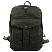 Phineas - Canvas-Rucksack - Robuster Vintage-Stil – Schwarz