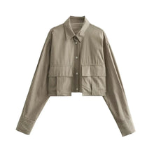 Piper - Langärmliges Bluse - Stylisch Geschnittene Länge – Khaki