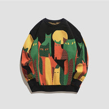 PurrPatch - Unisex Sweatshirt mit Katze – Schwarz