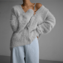 Rhea - Couture Strickjacke – Hellgrau