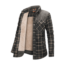 Rikke - Flanelljacke – Armeegrün