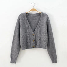 Saoirse - Strickjacke mit V-Ausschnitt - Überschnittene Passform – Grau