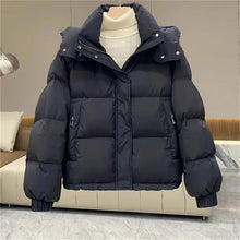 Simonne - Winterjacke - Stil mit Kapuze – Schwarz