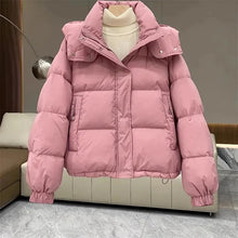 Simonne - Winterjacke - Stil mit Kapuze – Rosa