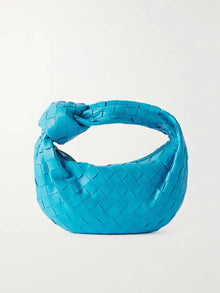 Miemossa - Schicke Geflochtene Hobo-Tasche – Blau