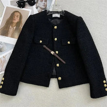 Thania - Tweed-Blazer - Herbst-Outerwear – Schwarz