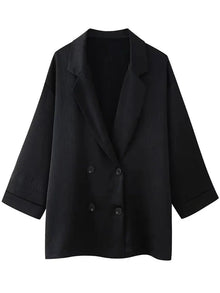 Trixia - Blazer und Hosen Set - Lose Passform – Schwarzer Blazer