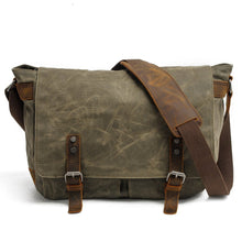 Uriel - Messenger-Tasche - Vintage-Schnallen-Stil – Grün